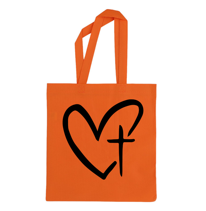 Heart and Cross Tote Bag