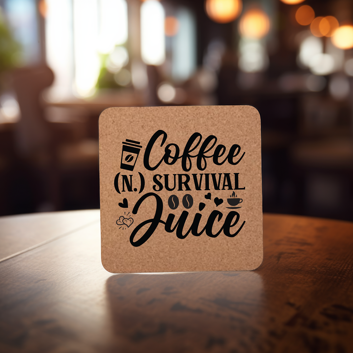 Coffee Survival Square Coaster