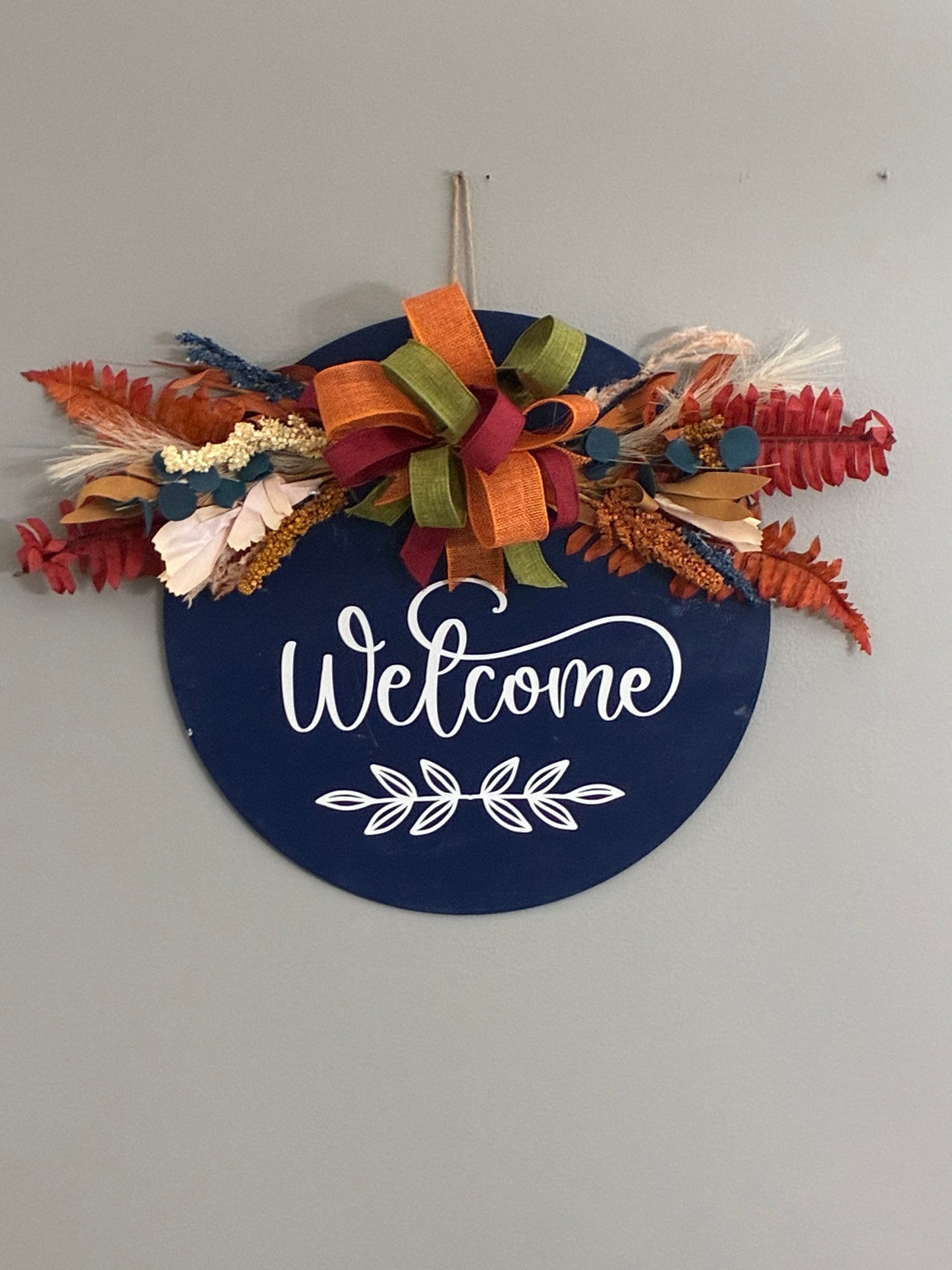 Deep Blue Wreath/Sign
