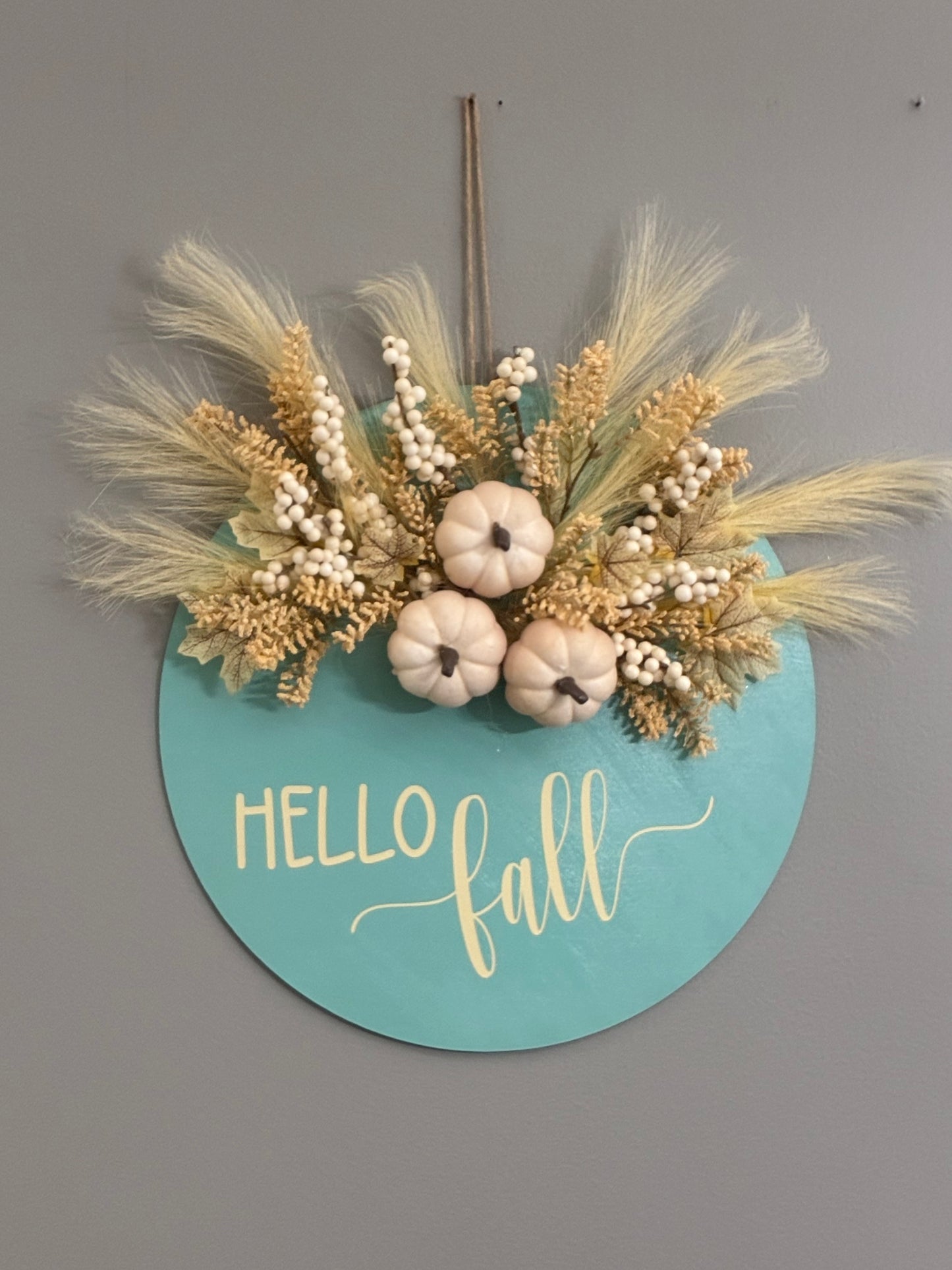 Hello Fall Sign/Wreath