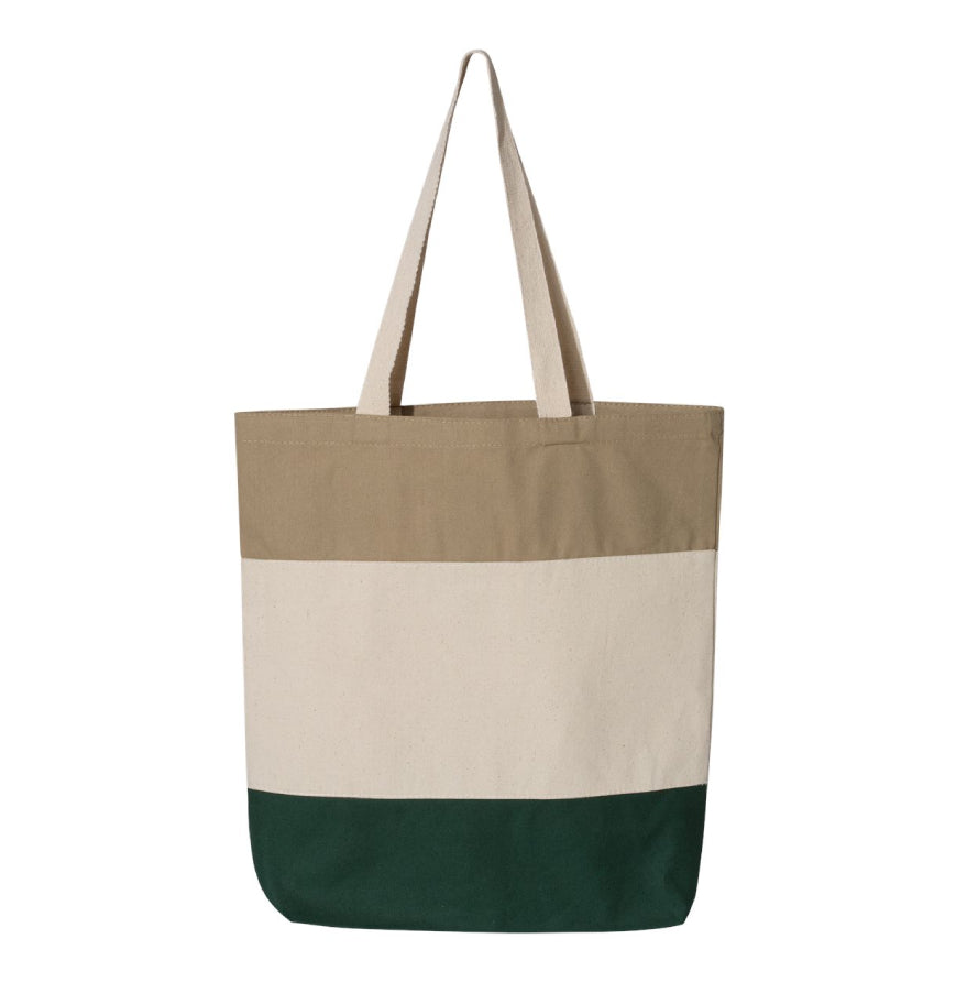 Customizable Tri-Colored Tote