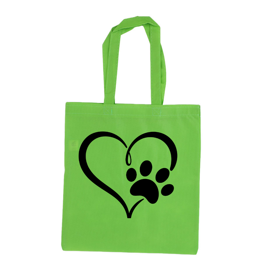 Heart Dog Paw Tote