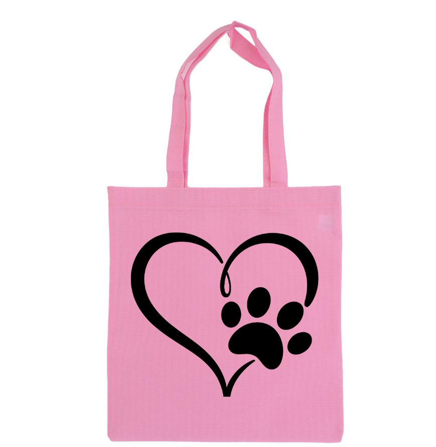 Heart Dog Paw Tote