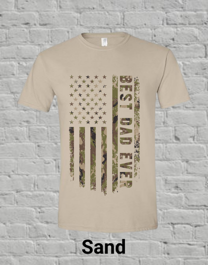 Best Dad Ever Flag Camo