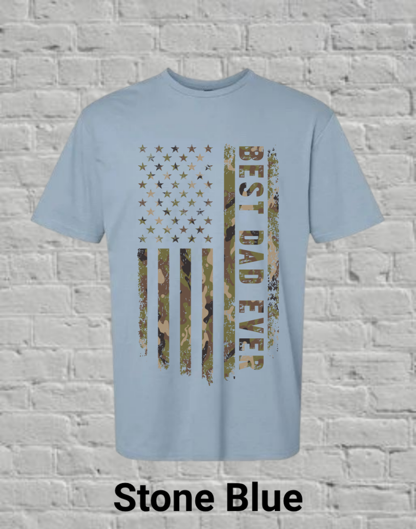 Best Dad Ever Flag Camo