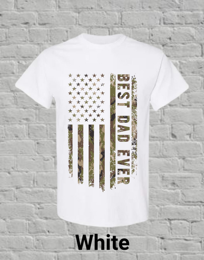 Best Dad Ever Flag Camo