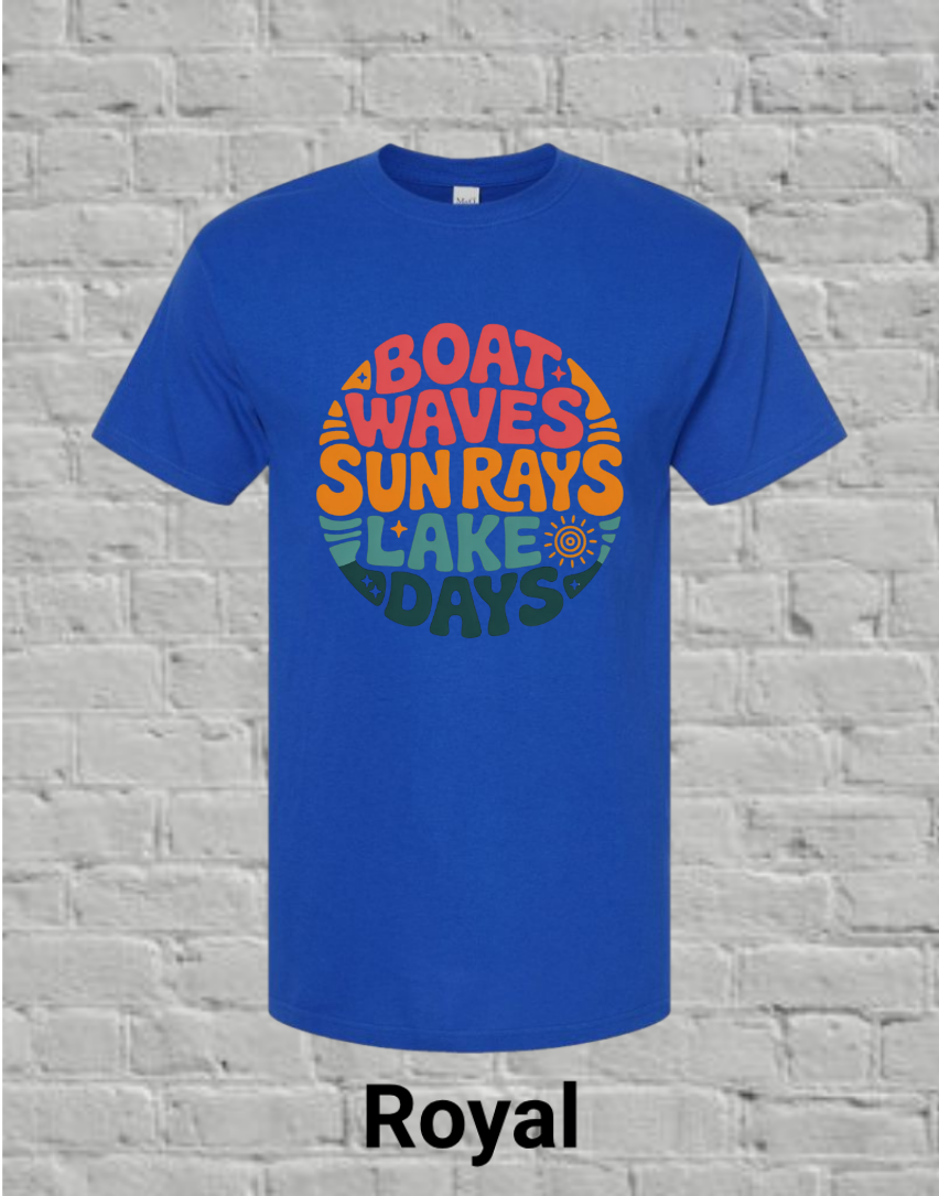 Boat Sun Lake Circle