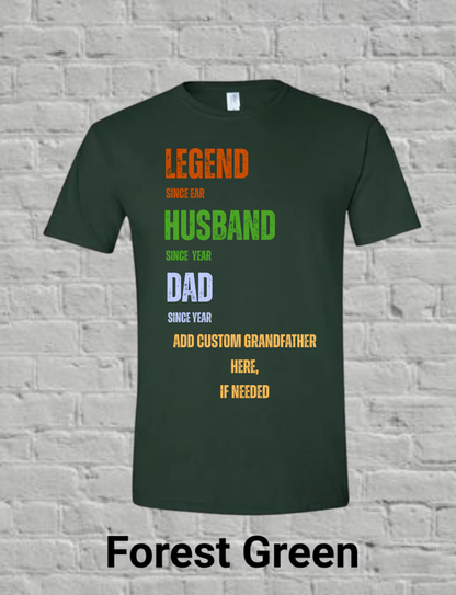 CUTOMIZABLE Legend, Husband, and Dad