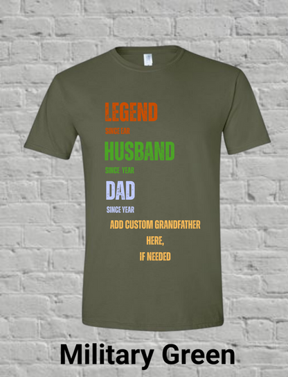 CUTOMIZABLE Legend, Husband, and Dad