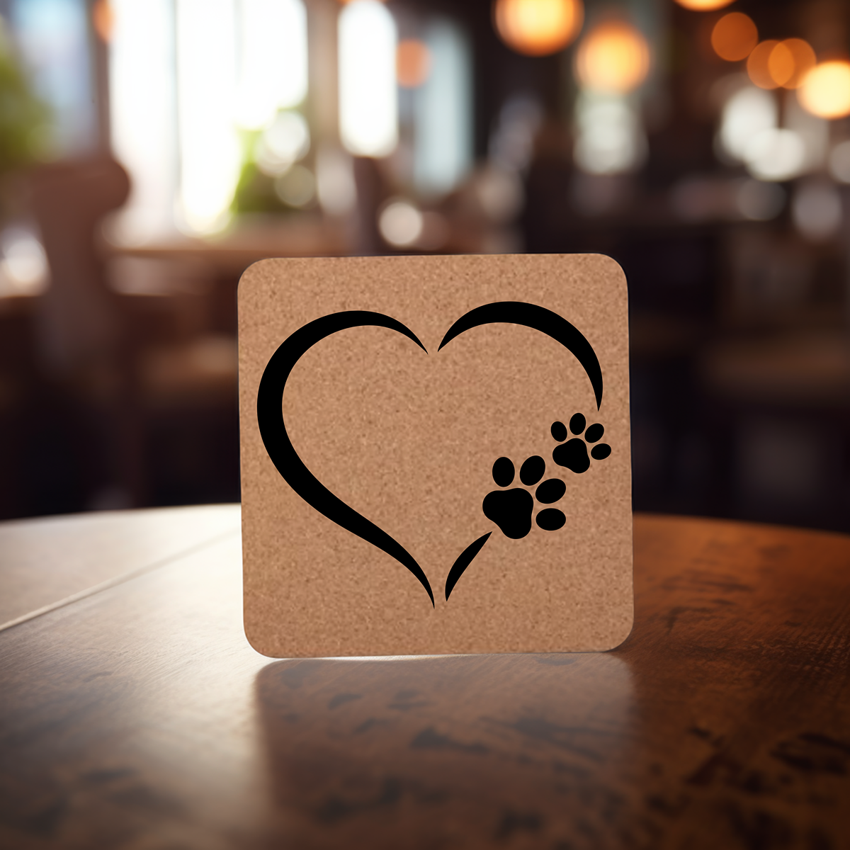 Dog Paw Square Coaster