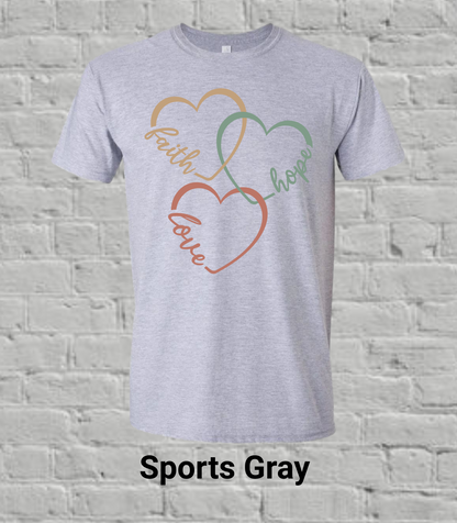 Faith, Hope, & Love Hearts