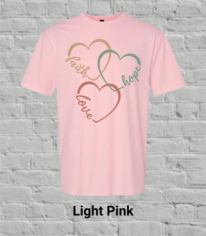 Faith, Hope, & Love Hearts
