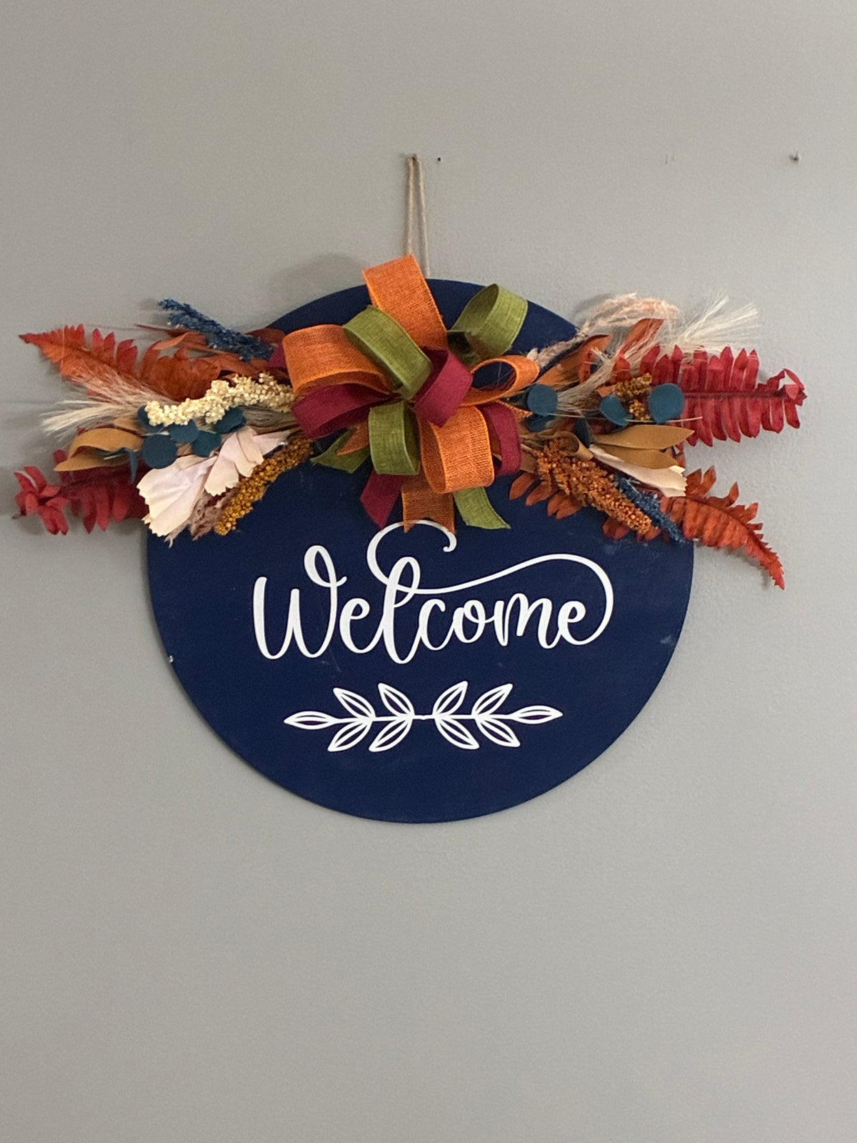 Deep Blue Wreath/Sign