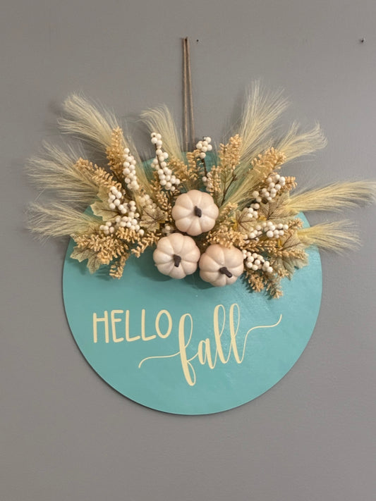 Hello Fall Sign/Wreath