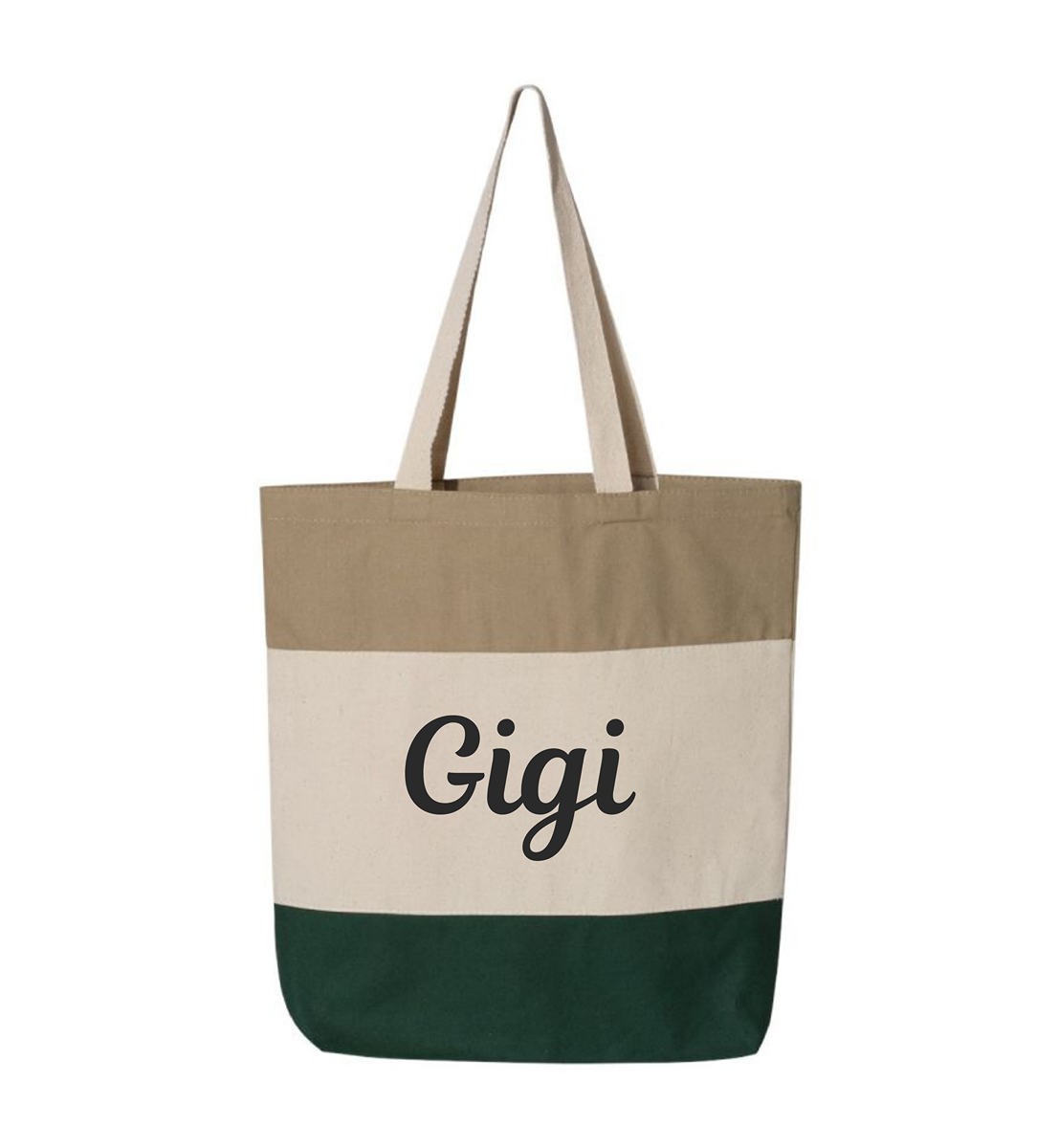 Customizable Tri-Colored Tote