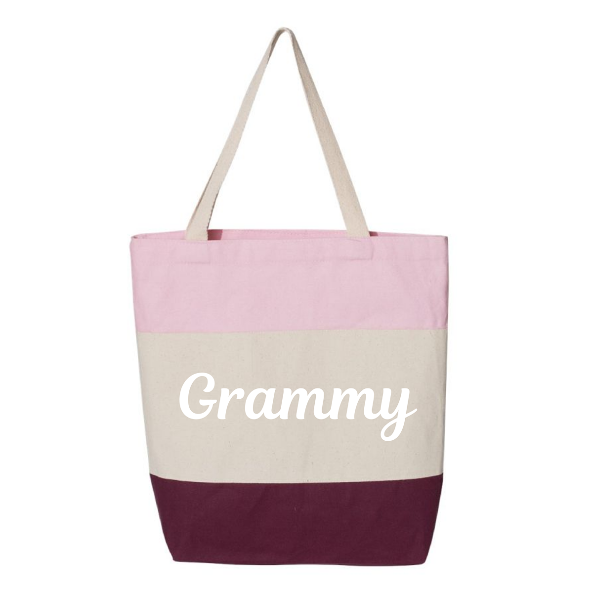 Customizable Tri-Colored Tote