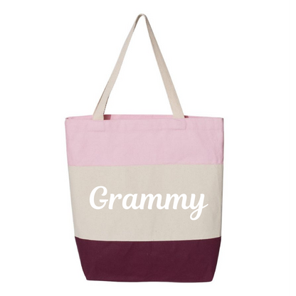 Customizable Tri-Colored Tote