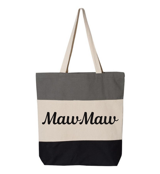 Customizable Tri-Colored Tote
