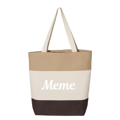 Customizable Tri-Colored Tote