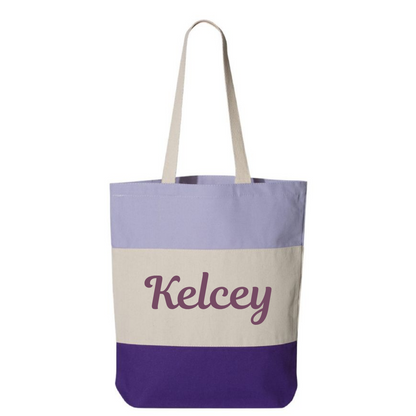Customizable Tri-Colored Tote