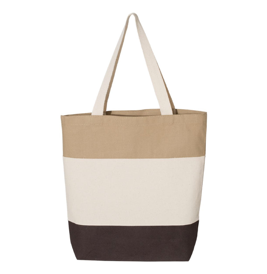 Customizable Tri-Colored Tote