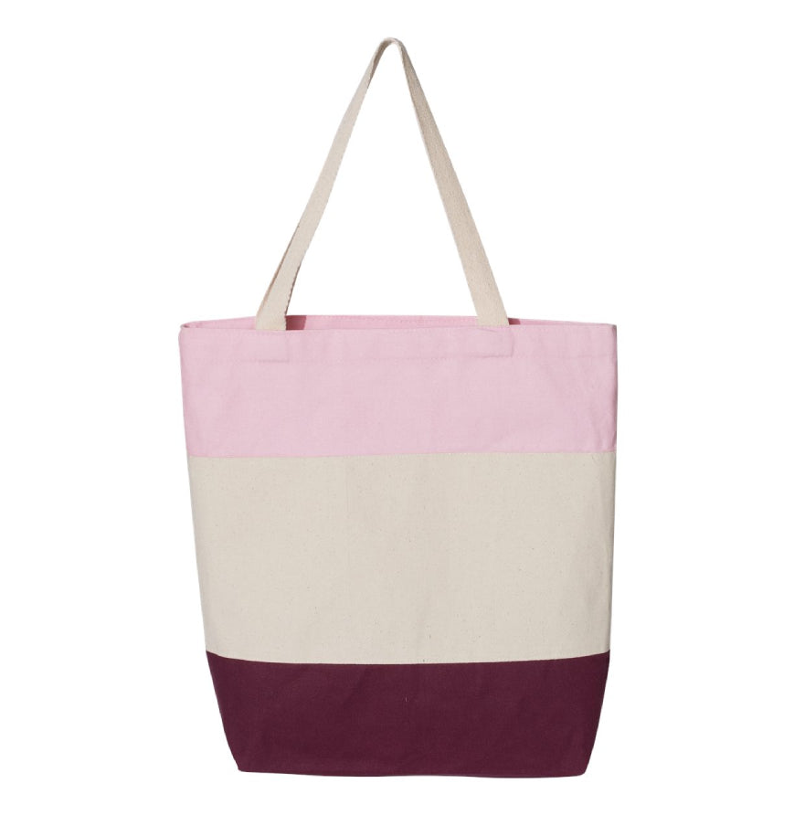 Customizable Tri-Colored Tote