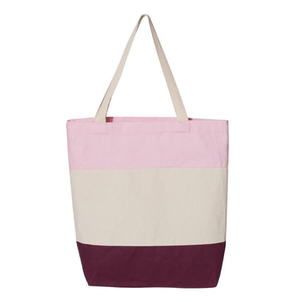 Customizable Tri-Colored Tote