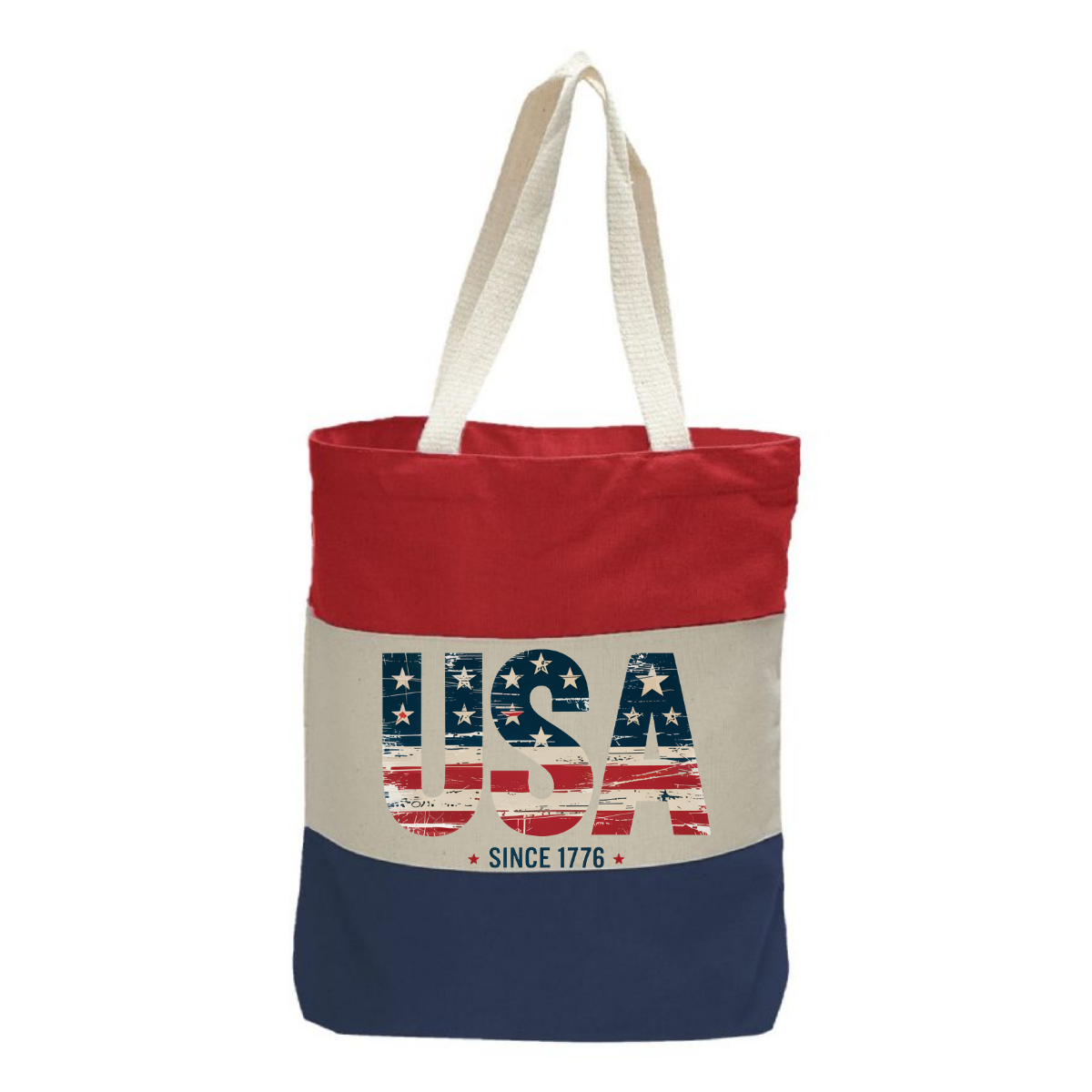 Customizable Tri-Colored Tote