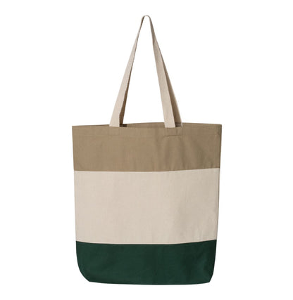 Customizable Tri-Colored Tote