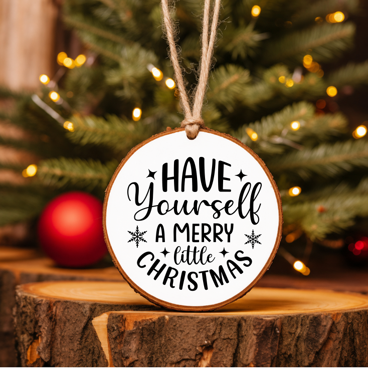 Wood White painted-Have Yourself a Merry Little Christmas