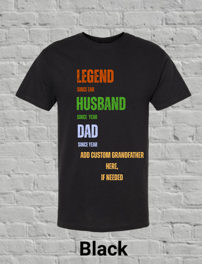 CUTOMIZABLE Legend, Husband, and Dad