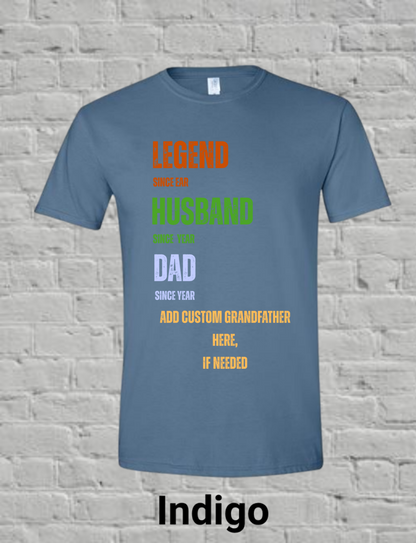 CUTOMIZABLE Legend, Husband, and Dad